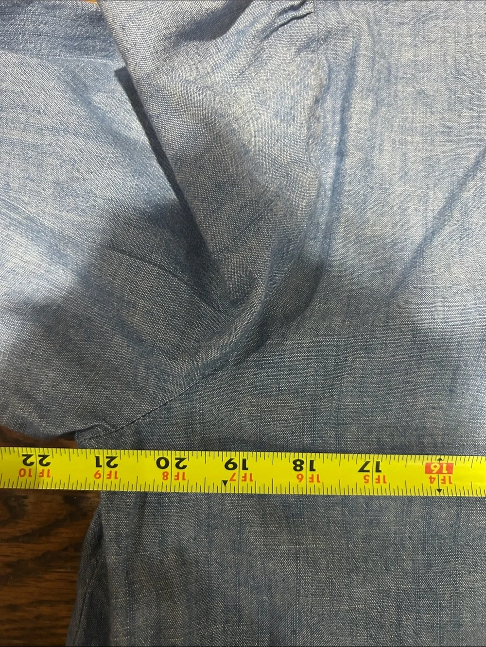 J. Crew Chambray Blue Smocked Yoke Long-Sleeve Top